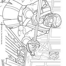 Coloriage du traitre d�couvrant les �p�es - Coloriage - Coloriage BARBIE - Coloriage BARBIE ET LES 3 MOUSQUETAIRES - Coloriage BARBIE GRATUIT