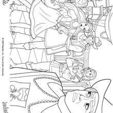 Coloriage des mousquetaires qui arr�tent Barbie - Coloriage - Coloriage BARBIE