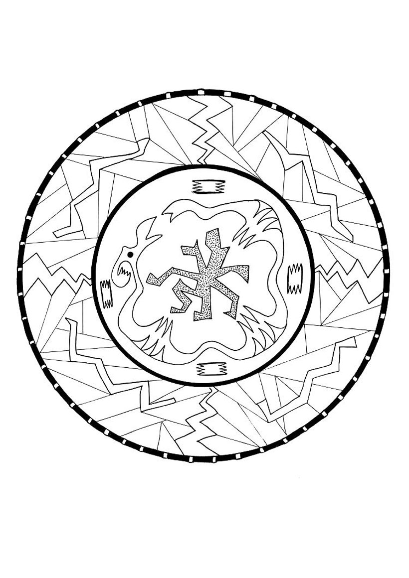 Coloriages coloriage du mandala des esquimaux fr hellokids Coloriage du mandala des esquimaux