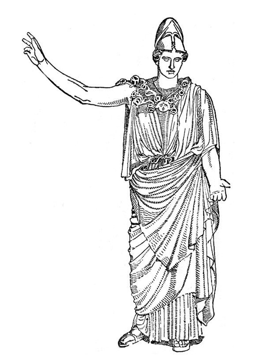 Coloriage du u grec Artemis