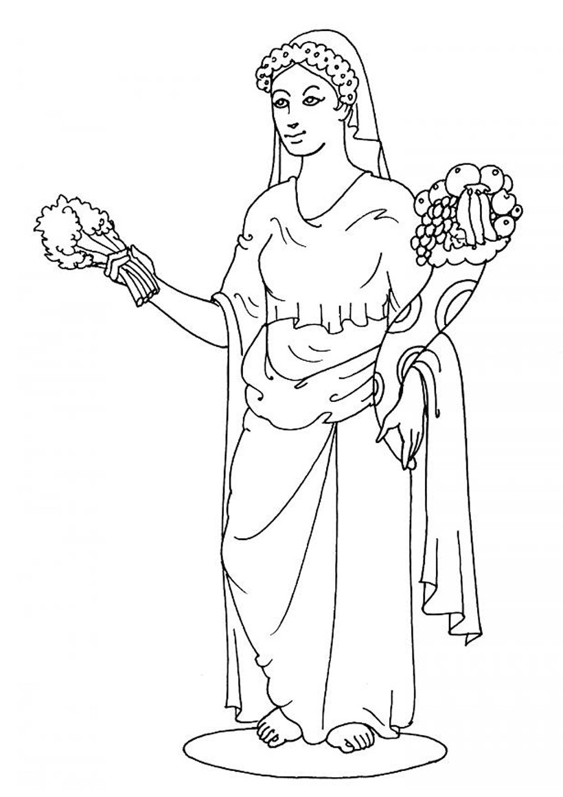 coloriage de la deesse demeter