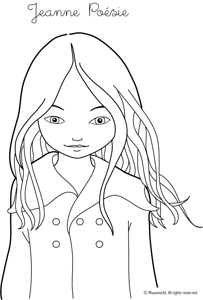 Coloriage de Jeanne Poésie