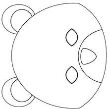 Masque de Carnaval : L'OURSON - Activit�s - BRICOLAGE FETES - BRICOLAGE CARNAVAL - Masques � d�couper et colorier pour le Carnaval