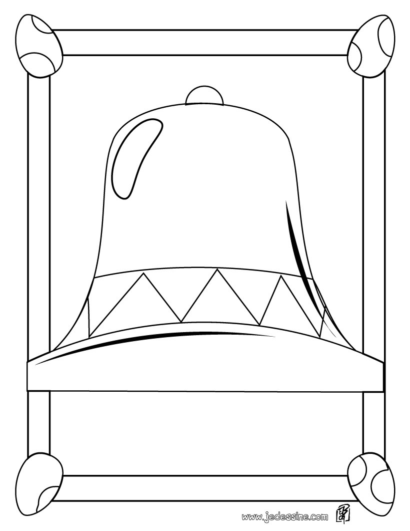 Coloriage d une grosse cloche de P¢ques