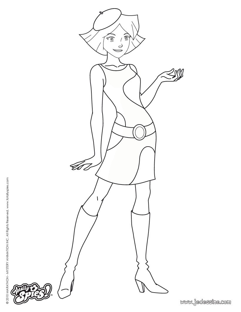 Clover en robe de soirée 2 Clover Fashion 2 Coloriage Coloriage TOTALLY SPIES Coloriage CLOVER