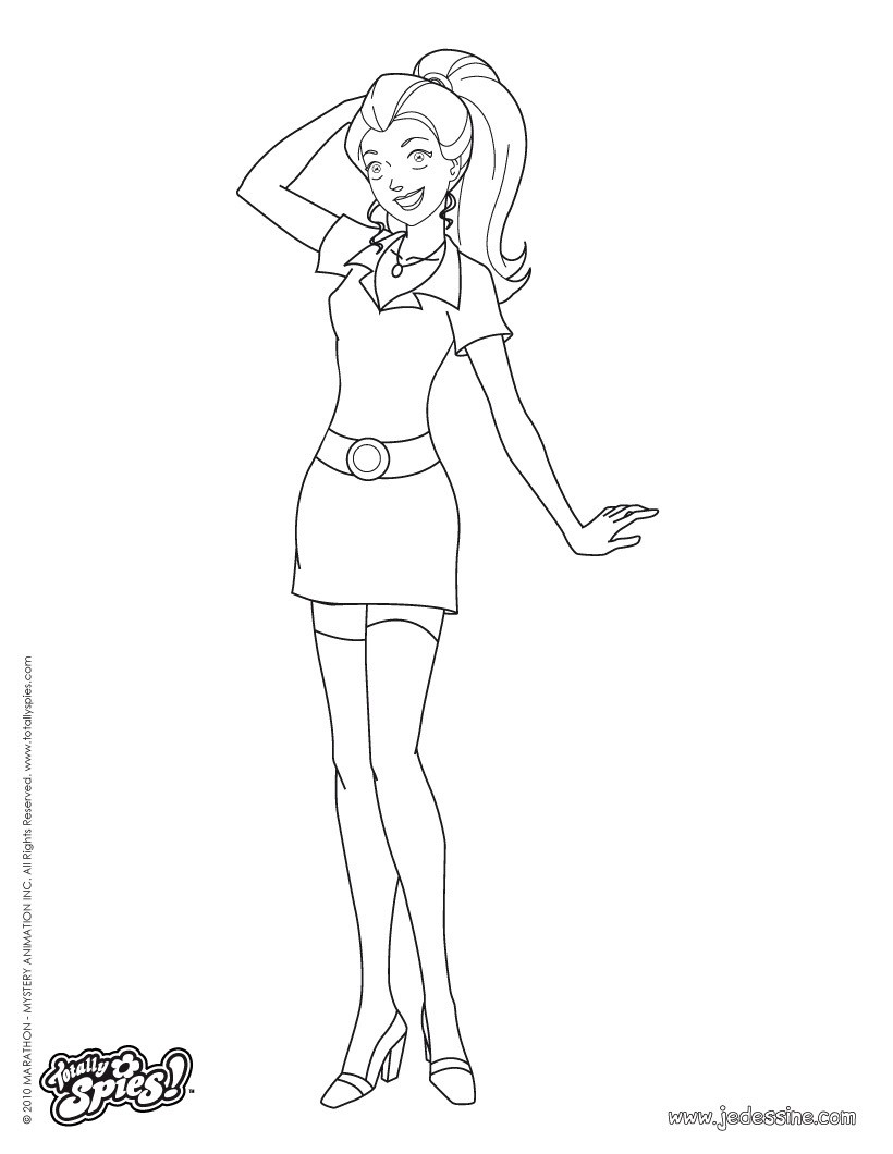 Sam Fashion 1 Coloriage Coloriage TOTALLY SPIES Coloriage SAM