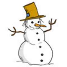 Coloriage BONHOMME DE NEIGE - Coloriage FETES - Coloriage
