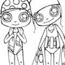 Coloriage sur la natation