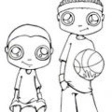Coloriage BASKETBALL - Coloriage SPORT - Coloriage
