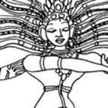 Coloriage d'un mandala d'Egypte