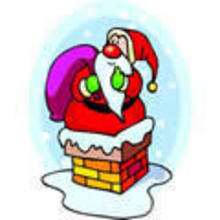 cheminée noel décorée à colorier