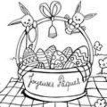 Coloriages CARTE JOYEUSES PAQUES - Coloriage PAQUES - Coloriage