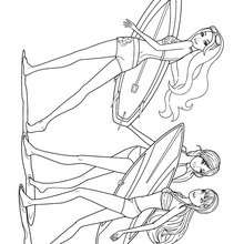 Merliah, Hadley et Fallon - Coloriage - Coloriage BARBIE - Coloriage BARBIE ET LE SECRET DES SIRÈNES - Coloriage des amies de MERLIAH