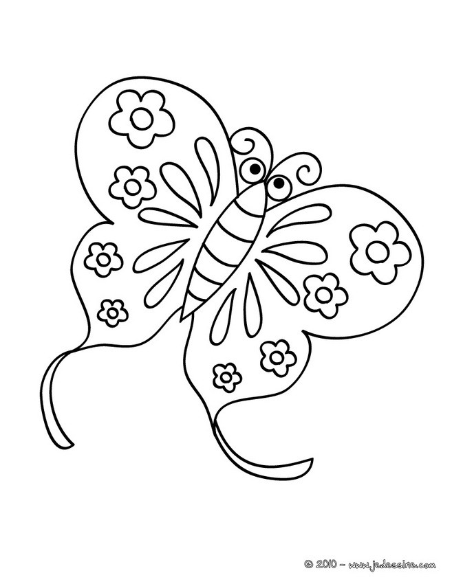 Coloriage d'un PAPILLON
