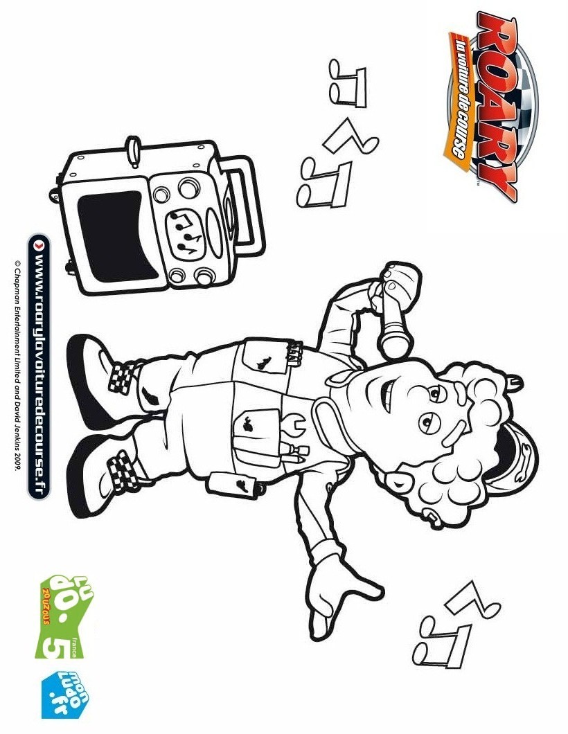 Coloriage de Grand Chris qui chante