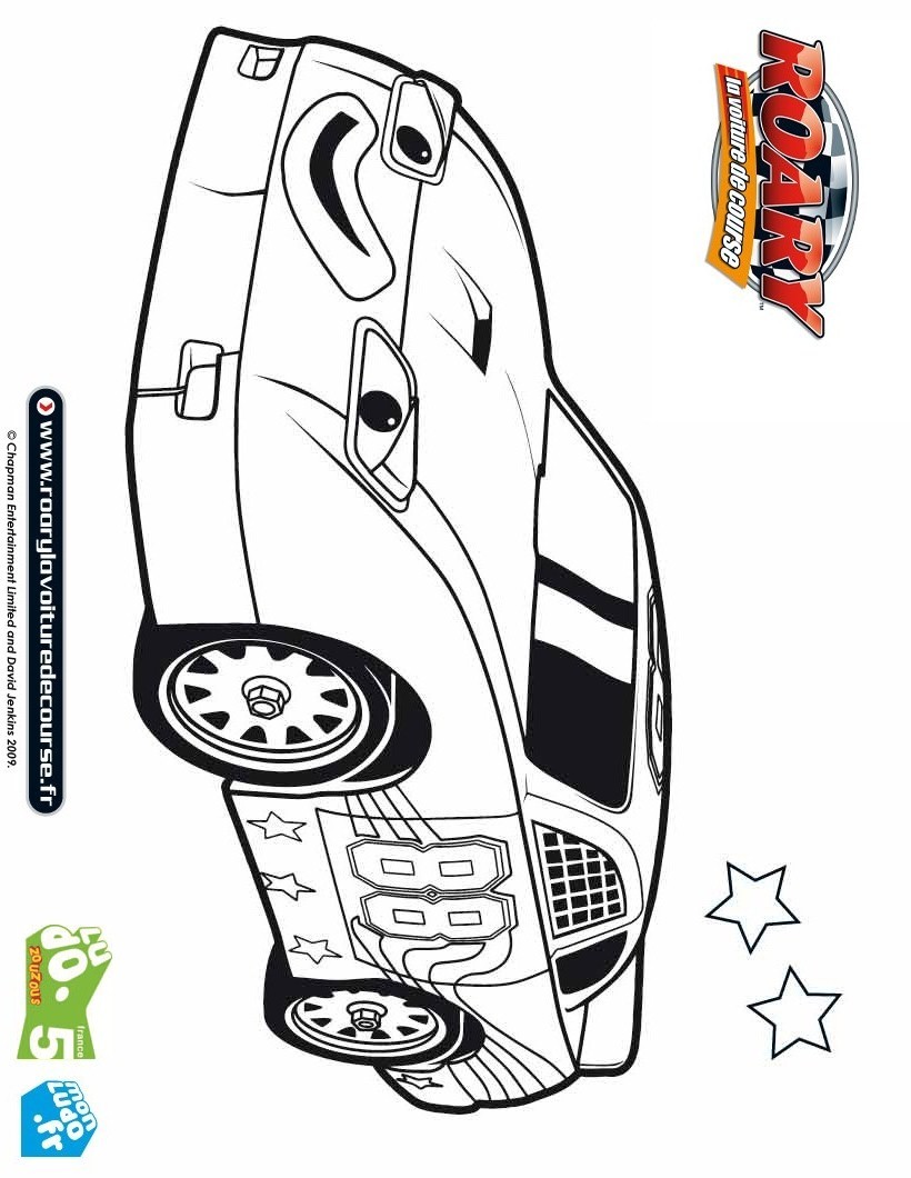 Coloriage de TinTop voiture de NASCAR