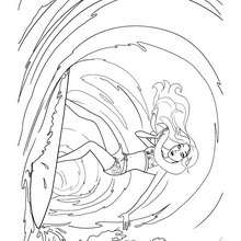 Merliah sous la vague - Coloriage - Coloriage BARBIE - Coloriage BARBIE ET LE SECRET DES SIRÈNES - Coloriage de MERLIAH