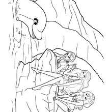 Merliah, zuma et ses amies - Coloriage - Coloriage BARBIE - Coloriage BARBIE ET LE SECRET DES SIRÈNES - Coloriage de MERLIAH