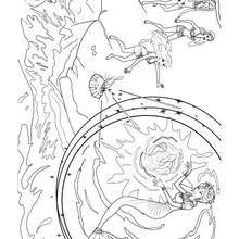 Calissa apparait - Coloriage - Coloriage BARBIE - Coloriage BARBIE ET LE SECRET DES SIRÈNES - Coloriage de CALISSA