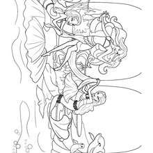 Merliah à Oceana - Coloriage - Coloriage BARBIE - Coloriage BARBIE ET LE SECRET DES SIRÈNES - Coloriage de MERLIAH