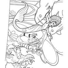 La magie de Eris - Coloriage - Coloriage BARBIE - Coloriage BARBIE ET LE SECRET DES SIRÈNES - Coloriage de ERIS