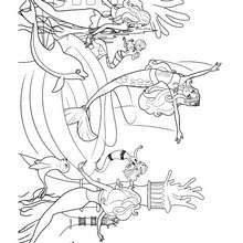 Calissa et les sirènes - Coloriage - Coloriage BARBIE - Coloriage BARBIE ET LE SECRET DES SIRÈNES - Coloriage de CALISSA