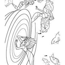 Eris et Merliah - Coloriage - Coloriage BARBIE - Coloriage BARBIE ET LE SECRET DES SIRÈNES - Coloriage de ERIS