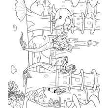 Merliah et Calissa - Coloriage - Coloriage BARBIE - Coloriage BARBIE ET LE SECRET DES SIRÈNES - Coloriage de MERLIAH