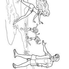 Merliah et son grand père - Coloriage - Coloriage BARBIE - Coloriage BARBIE ET LE SECRET DES SIRÈNES - Coloriage de MERLIAH