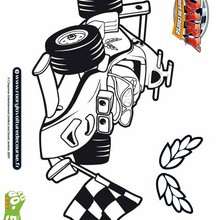 Coloriage de MAXI la formule 1 - Coloriage - Coloriage PERSONNAGES SERIES TELE - Coloriage ROARY - Coloriage MAXI