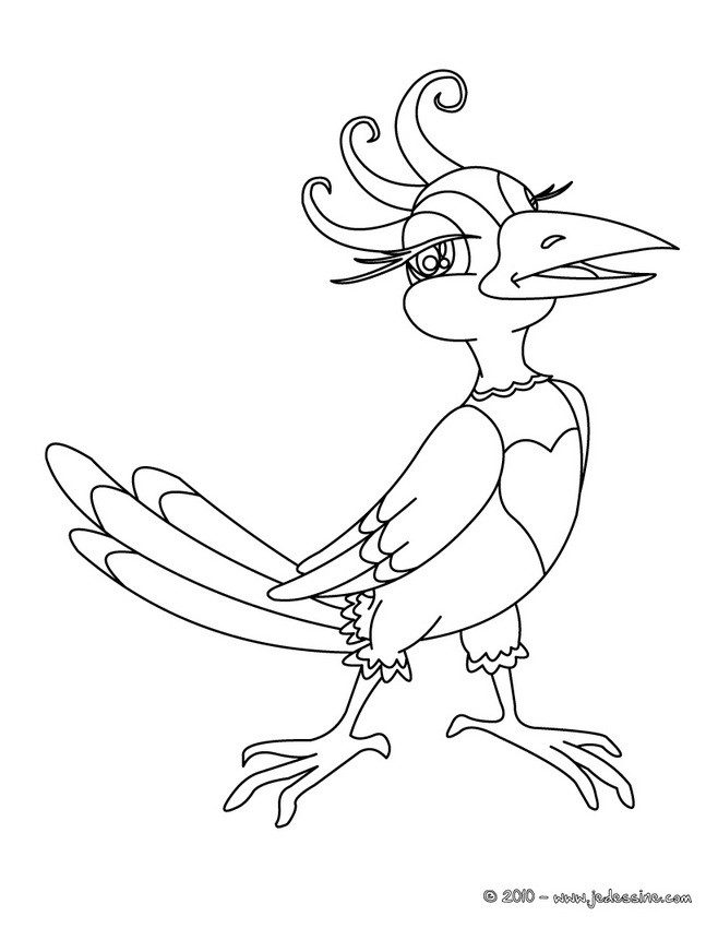 Coloriage d'une OISELLE