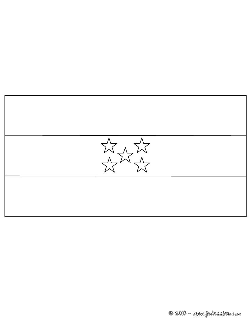 Coloriages coloriage du drapeau du honduras fr hellokids Coloriage du drapeau du HONDURAS