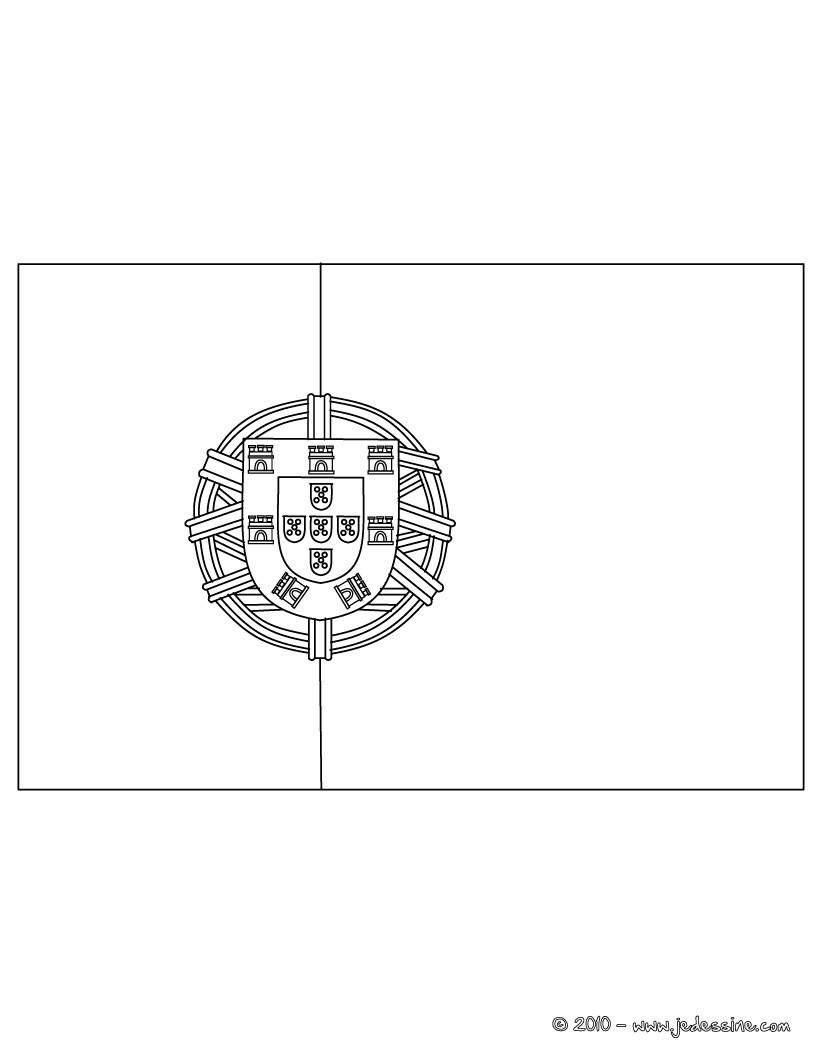 Coloriage Drapeau Du Portugal