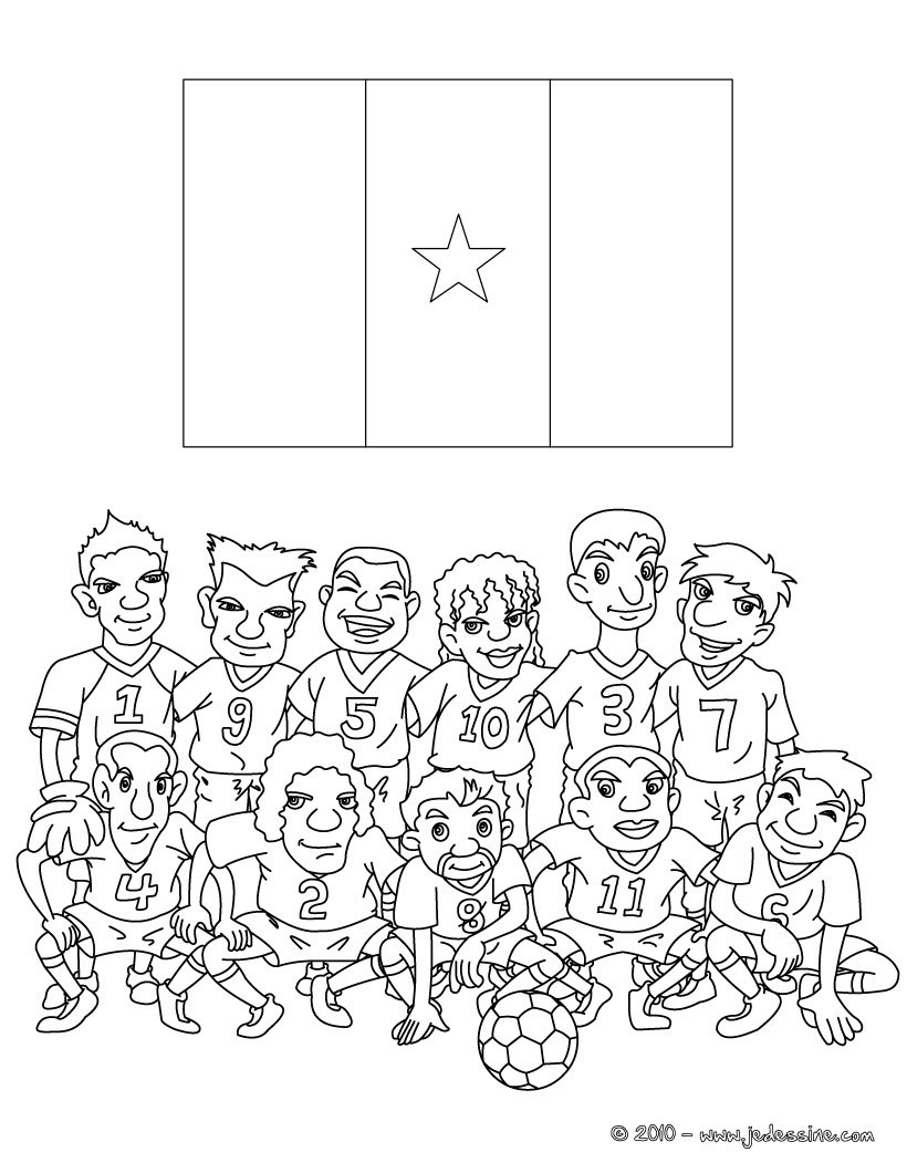Coloriage de l'EQUIPE du CAMEROUN
