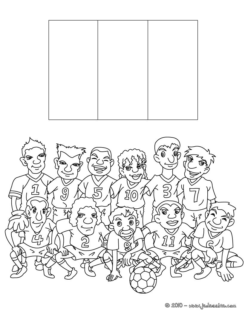 Coloriage EQUIPE FOOT FRANCE