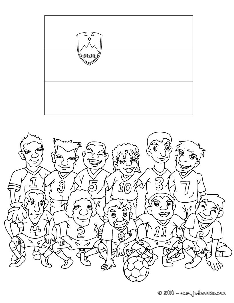 Coloriage de l'EQUIPE de SLOVENIE