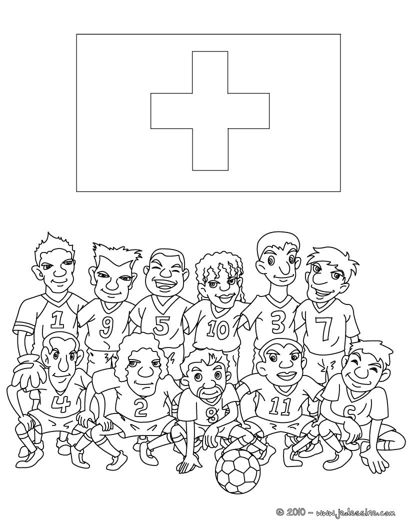 Coloriage de l'EQUIPE de SUISSE