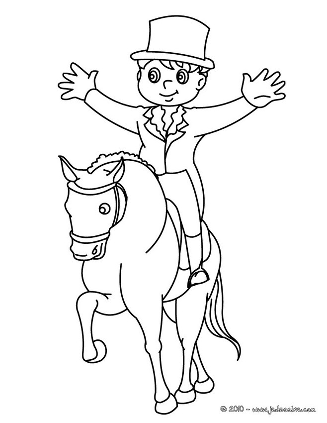 Coloriages cheval de dressage à colorier  fr.hellokids.com