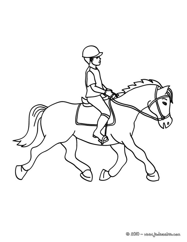 man riding horse coloring pages - photo #11