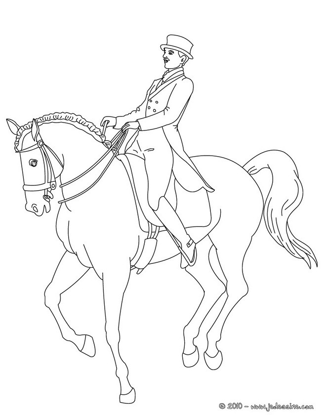 Coloriage d'un CAVALIER