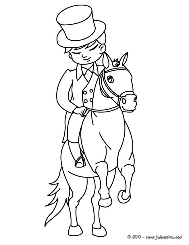 Coloriage d'un PETIT CAVALIER
