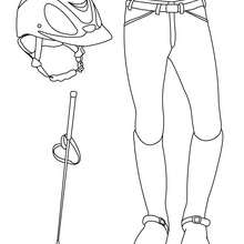 EQUIPEMENT d'EQUITATION à colorier - Coloriage - Coloriage SPORT - Coloriage EQUITATION - Coloriage EQUESTRE