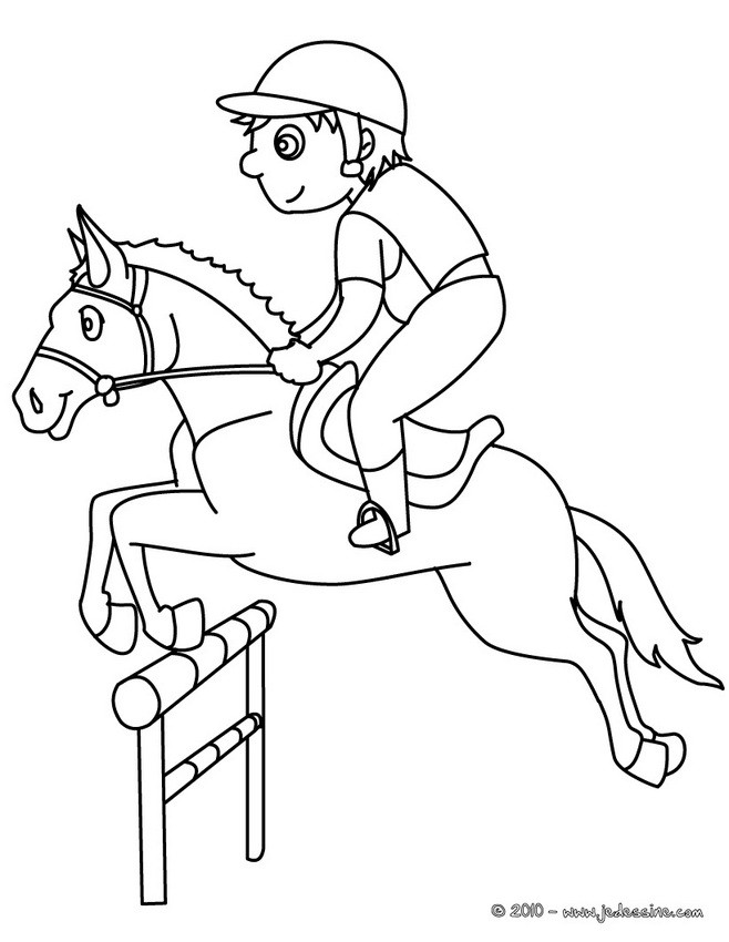 PREMIER GALOP à colorier