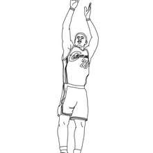 LEBRON JAMES à colorier - Coloriage - Coloriage SPORT - Coloriage BASKETBALL - Coloriage STARS du BASKETBALL