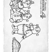Coloriage SHREK 4 gratuit - Coloriage - Coloriage PERSONNAGE FILM - Coloriage SHREK 4 IL ETAIT UNE FIN