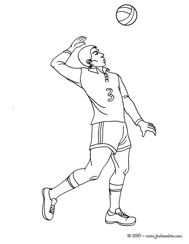 Coloriage d'un SMATCH VOLLEYBALL