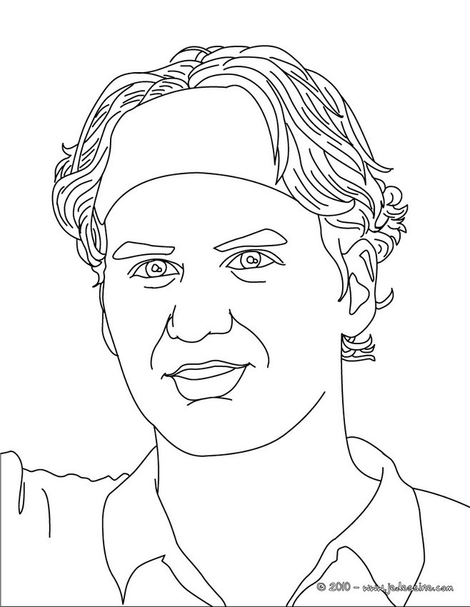 Coloriage gratuit FEDERER