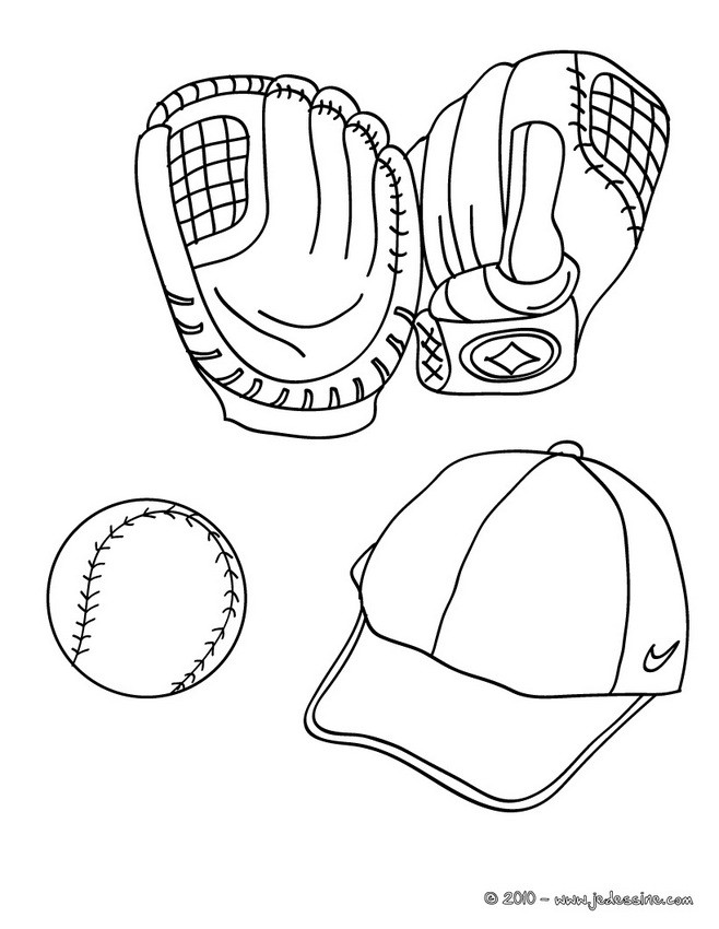 Matériel BASEBALL à colorier