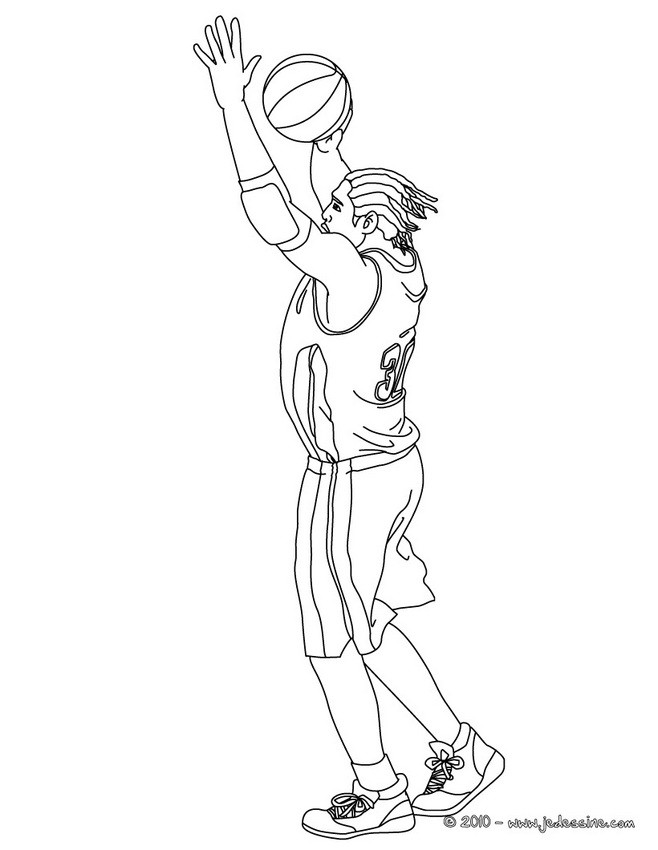 Coloriage d'une PASSE de BASKET