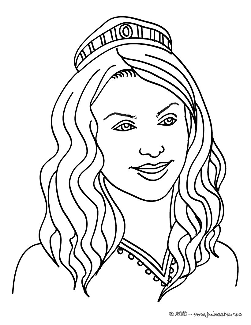 TETE DE PRINCESSE à imprimer